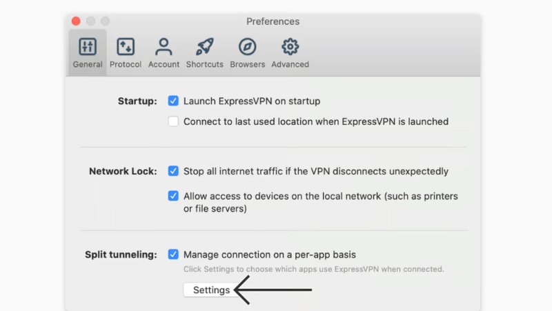 ExpressVPN VPN分流设置